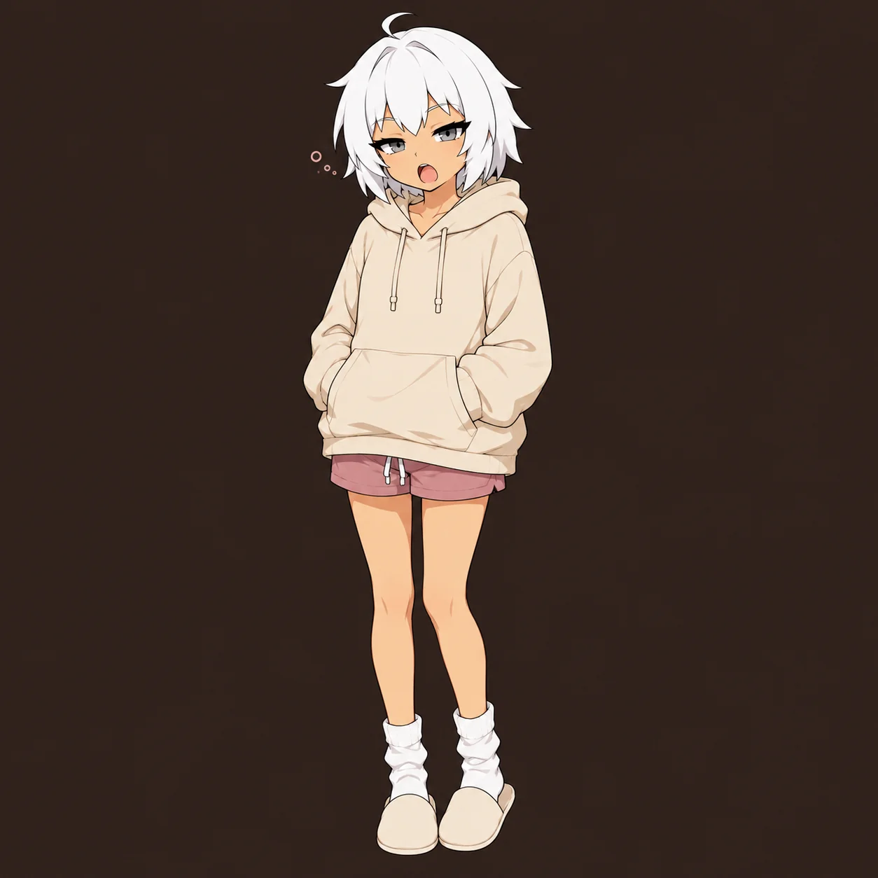 El personaje con hoodie oversize y pose relajada